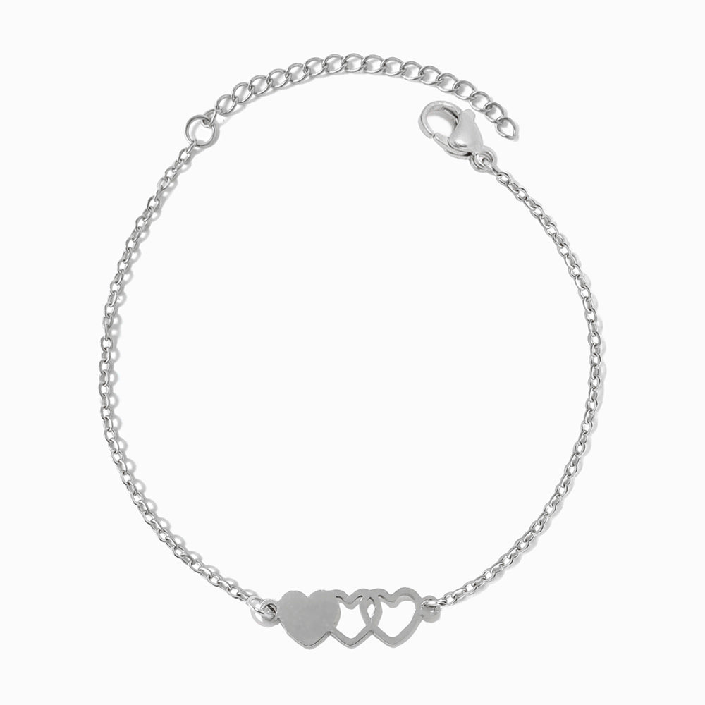 Pulseira Coração SL2324 - Aço Inox Prateado