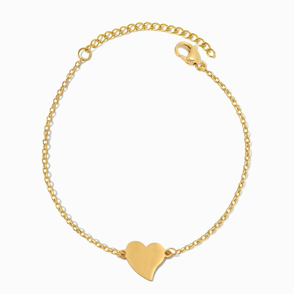 Pulseira Coração SL2325 - Aço Inox Dourado