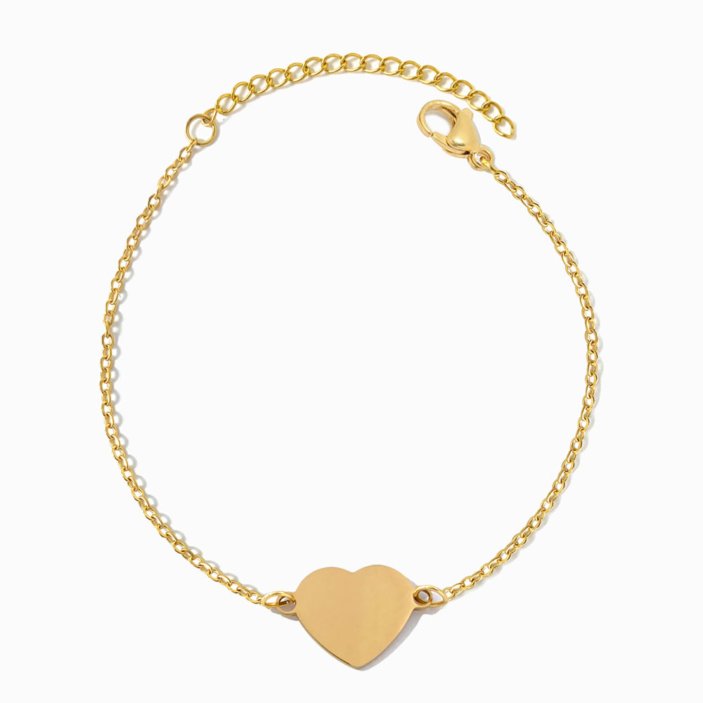 Pulseira Coração SL2326 - Aço Inox Dourado