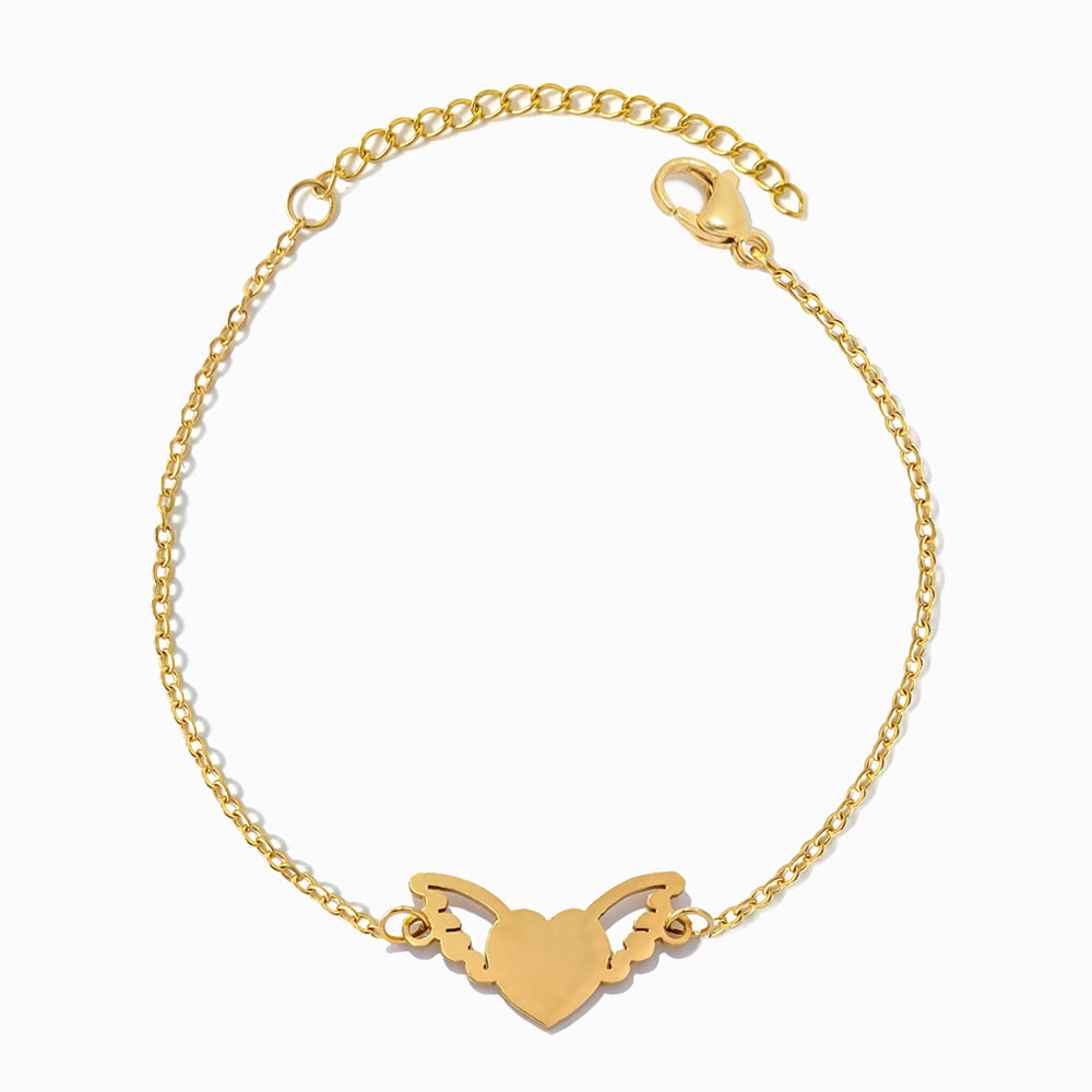 Pulseira Coração SL2327 - Aço Inox Dourado