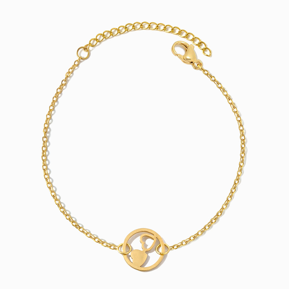 Pulseira Coração SL2329 - Aço Inox Dourado