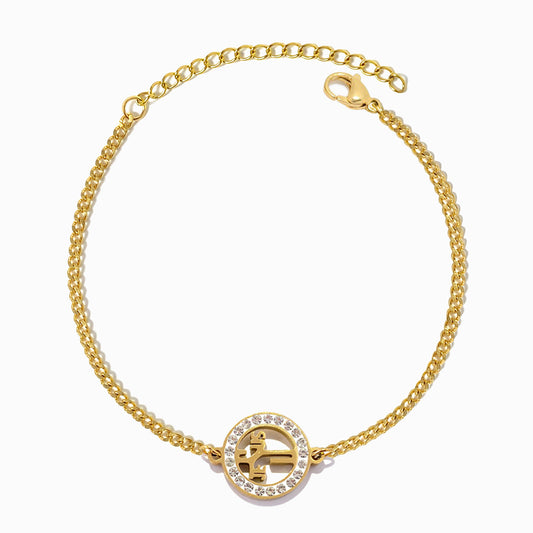 Pulseira Cruz SL2342 - Aço Inox Dourado