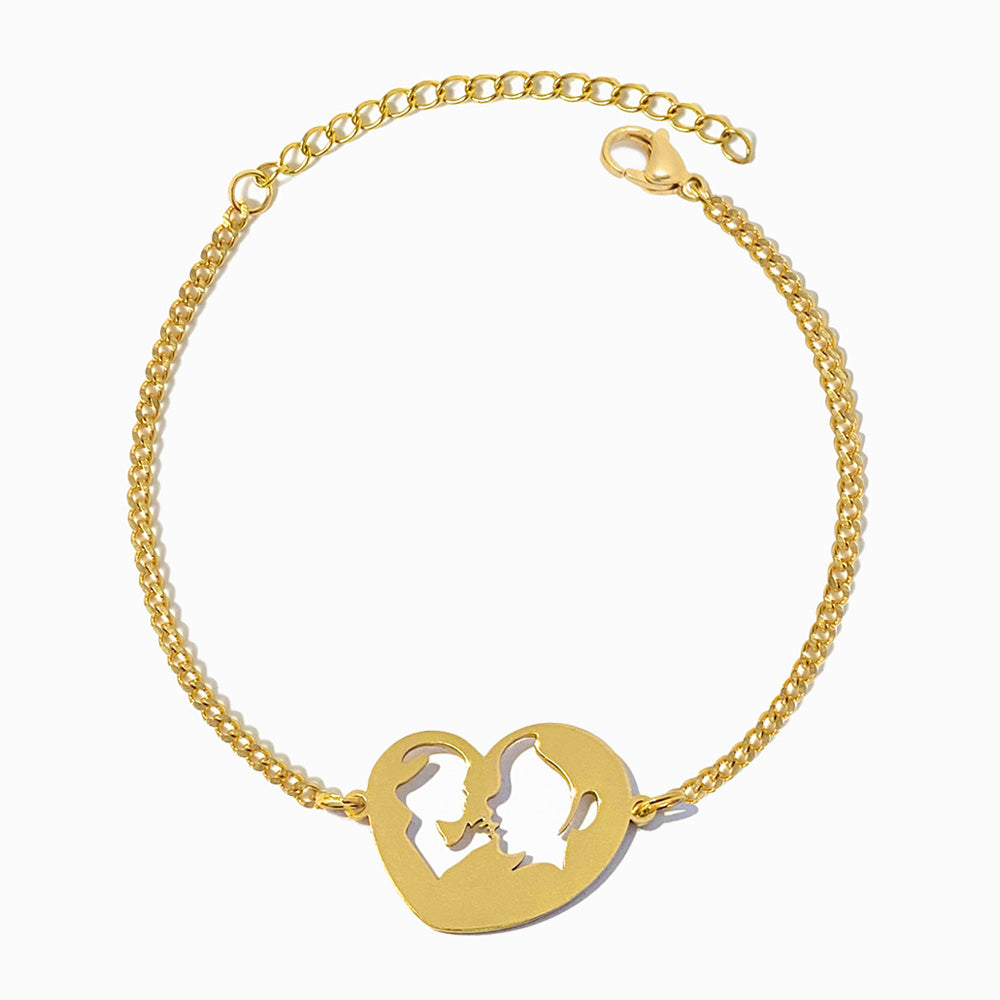 Pulseira Mãe e Filho Amor Eterno SL2365 - Aço Inox Dourado
