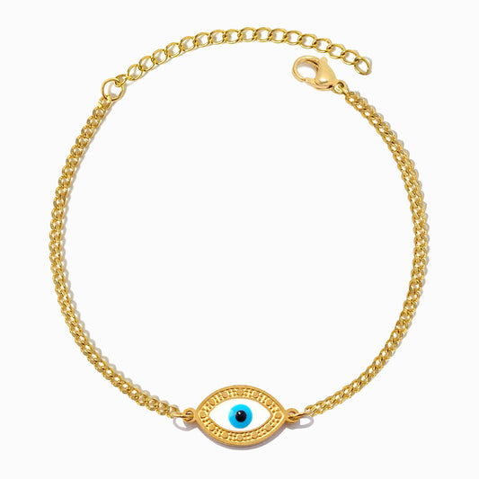 Pulseira Olho Turco SL2366 - Aço Inox Dourado