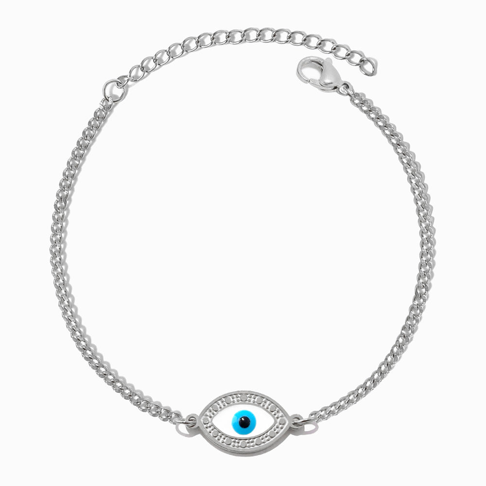 Pulseira Olho Turco SL2366 - Aço Inox Prateado