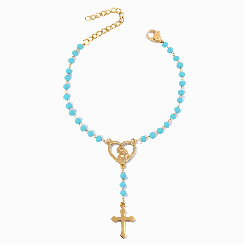 Pulseira Rosário SL2356G - Aço Inox com Cristal