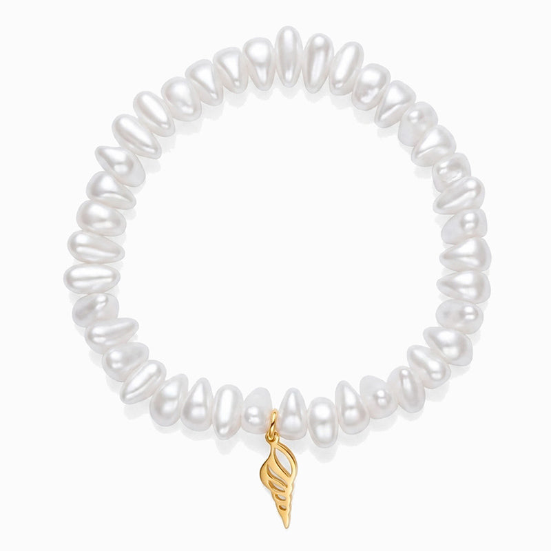 Conjunto 10 Pulseiras Elásticas Verão SL3116 - Aço Inox com Pérola