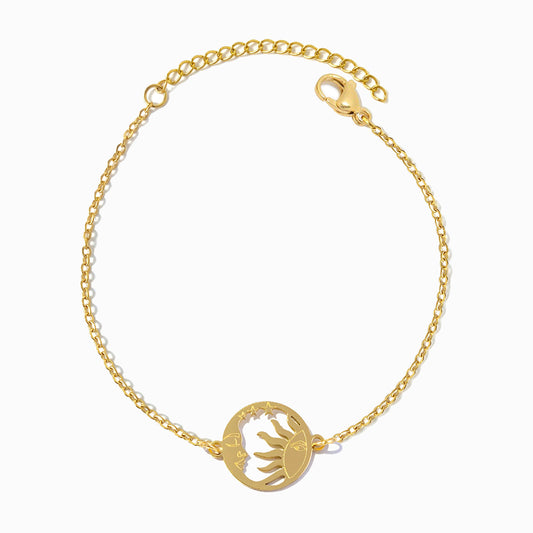 Pulseira Sol e Lua SL2090 - Aço Inox Dourado