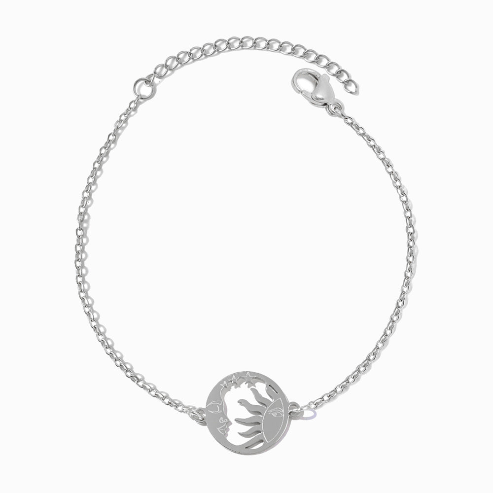 Pulseira Sol e Lua SL2090 - Aço Inox Prateado