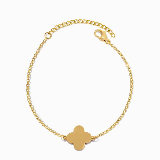 Pulseira Trevo SL2345 - Aço Inox Dourado