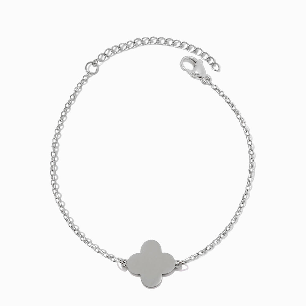 Pulseira Trevo SL2345 - Aço Inox Prateado