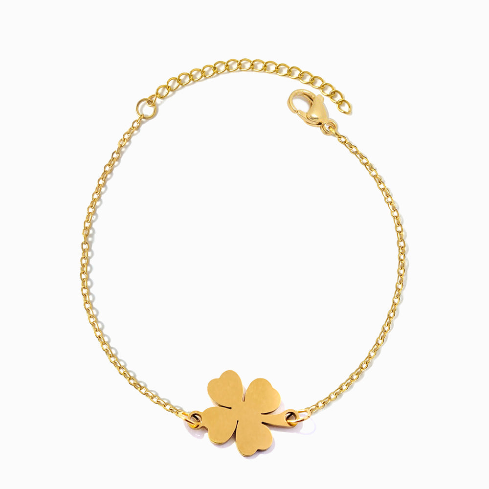Pulseira Trevo de Coração SL2347 - Aço Inox