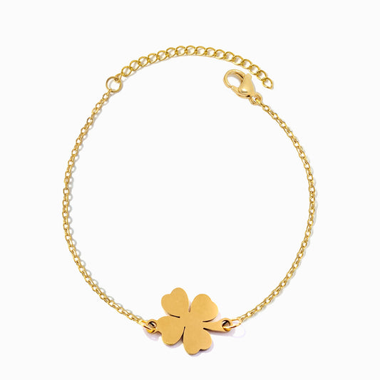 Pulseira Trevo de Coração SL2347 - Aço Inox