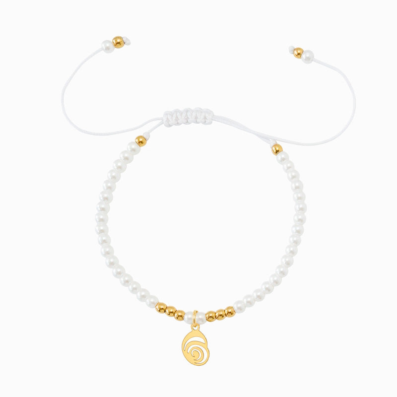 Pulseira Verão Ajustável SL3114 - Aço Inox com Pérola