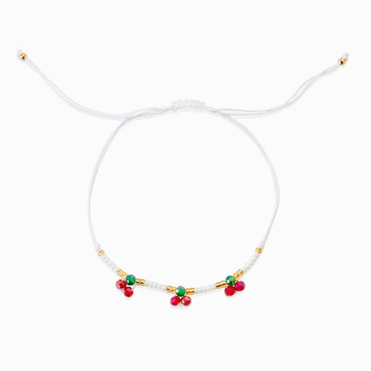 Pack 10 Pulseiras Macramé Cereja PS1033