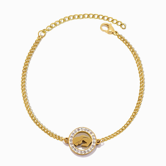 Pulseira Nossa Senhora SL2341 - Aço Inox Dourado