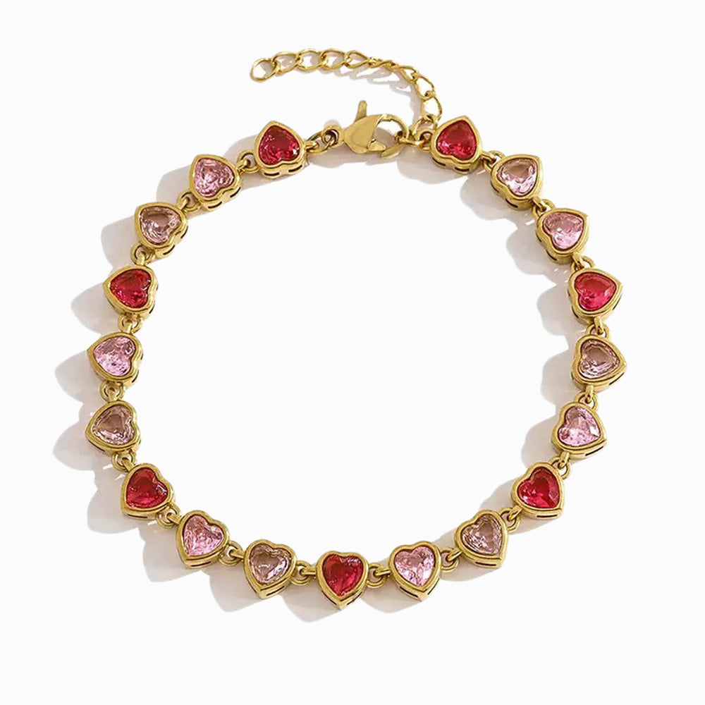 Pulseira Coração SL2394 - Aço Inox com Zircónia