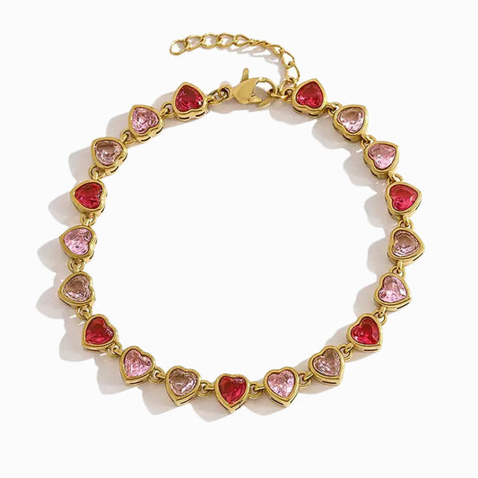 Pulseira Coração SL2394 - Aço Inox com Zircónia