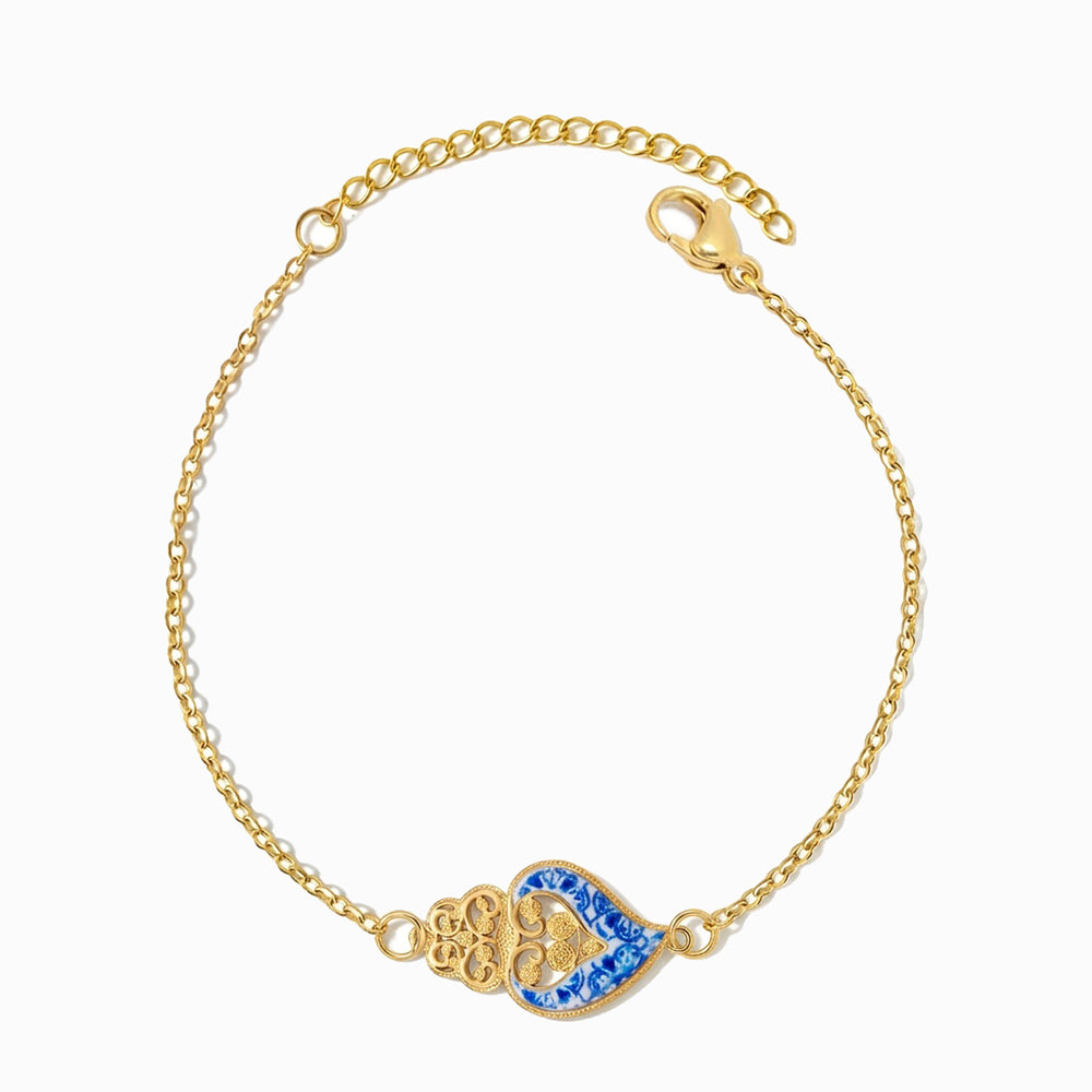 Pulseira Coração de Viana SL2403D - Aço Inox