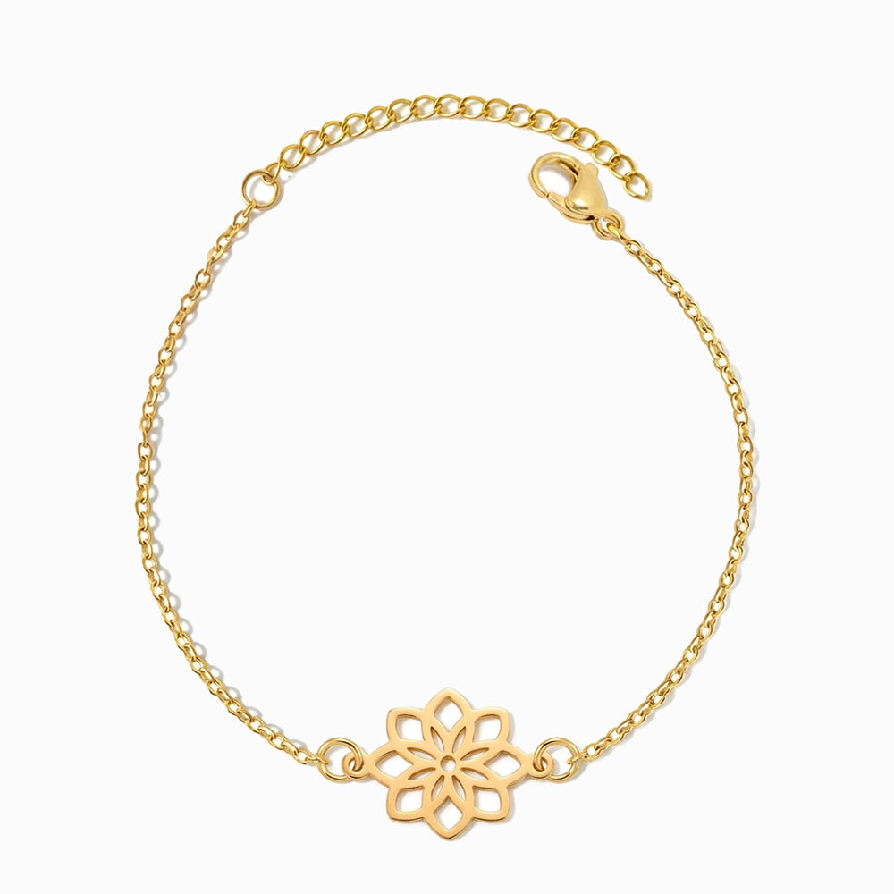 Pulseira Flor de Lótus SL2041D - Aço Inox