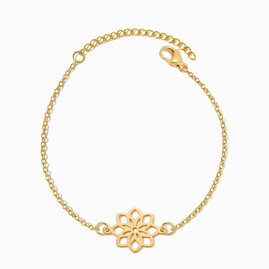 Pulseira Flor de Lótus SL2041D - Aço Inox