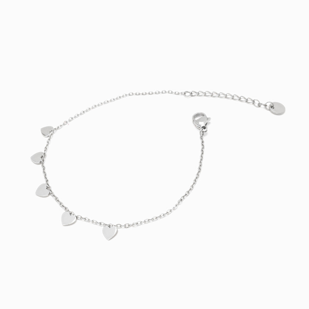 Pulseira Gargantilhas Coração SL3005 - Aço Inox Prateado