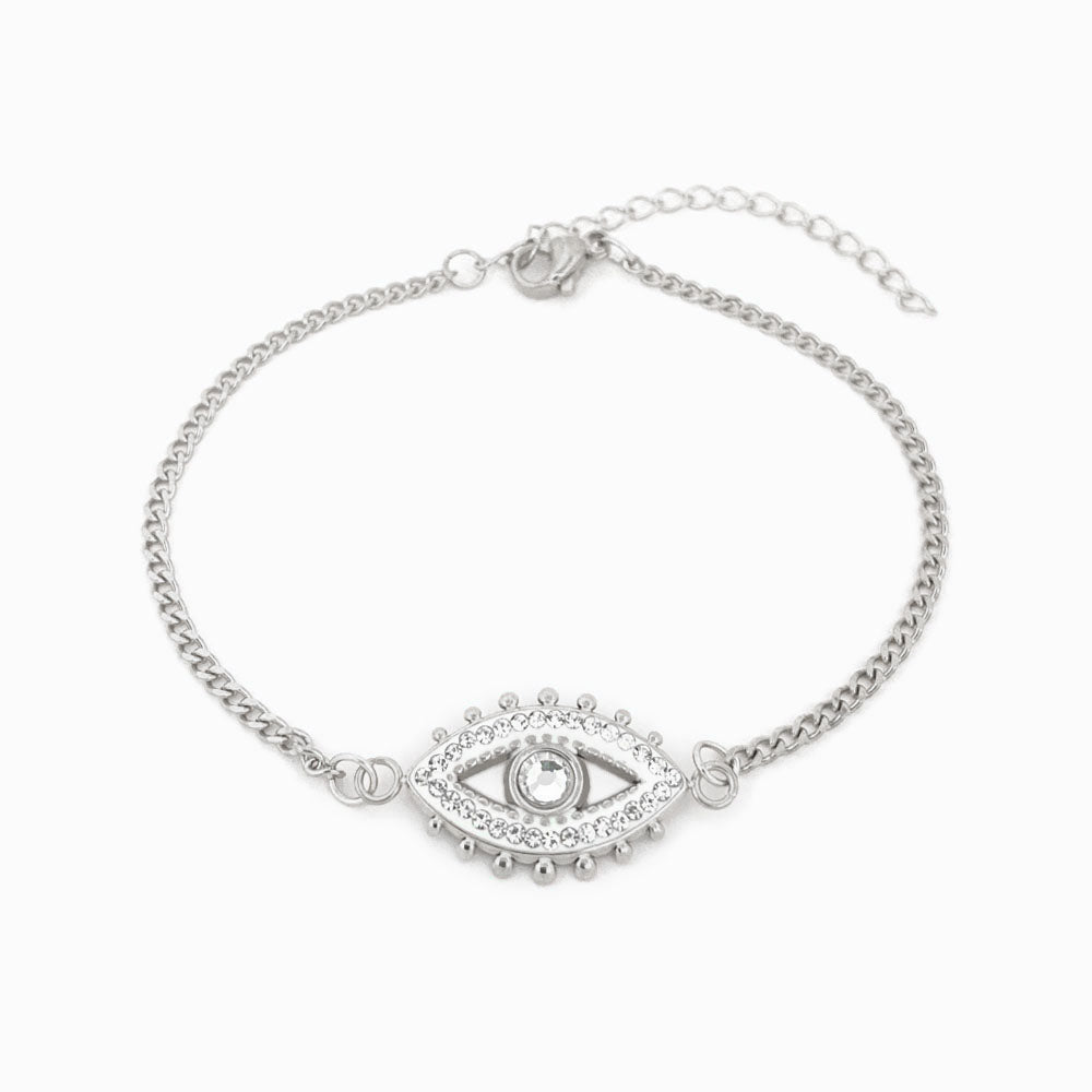 Pulseira Olho Turco SL2072 - Aço Inox Prateado