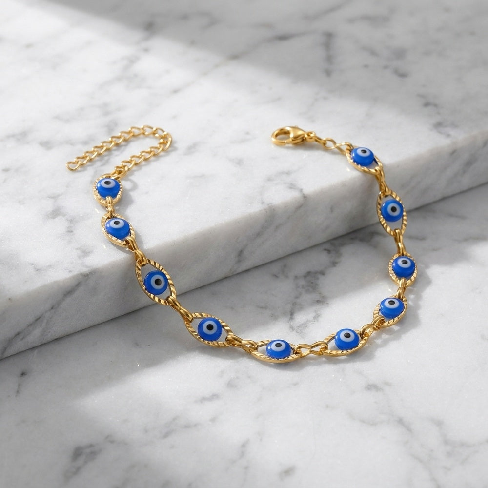 Bracelet Œil Bleu SL8029 - Acier Inoxydable