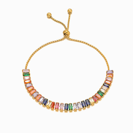 Pulseira com Brilhantes SL1113 - Aço Inox