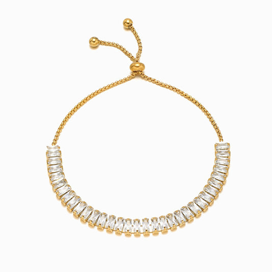 Pulseira com Brilhantes SL1114 - Aço Inox