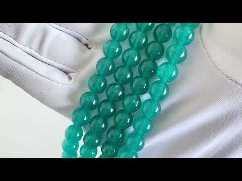 Apresentação Fiada Contas Quartzo Azul Água 8mm