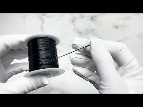 Apresentação de qualidade de fio elástico cristal strong preto