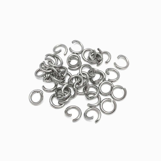 Argolas em Aço Inox Prateado 9x1.5mm