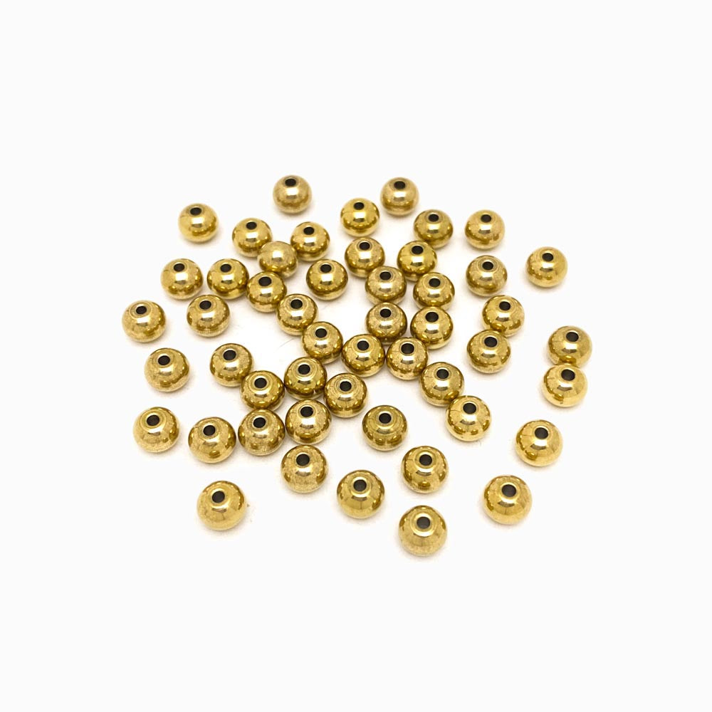 Pack 20 Bolas Aço Inox Dourado 6x1.5mm