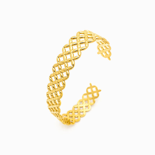 Bracelete Masculina Aço Inox Dourado SZ1002