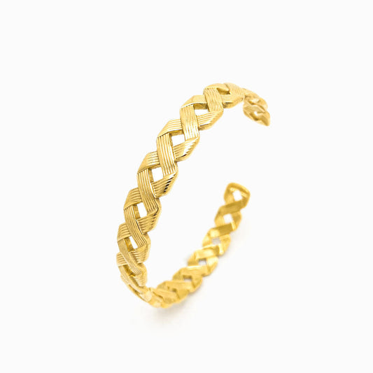 Bracelete Masculina Aço Inox Dourado SZ1003
