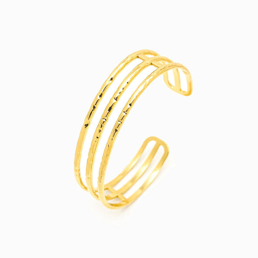 Bracelete Masculina Aço Inox Dourado SZ1007