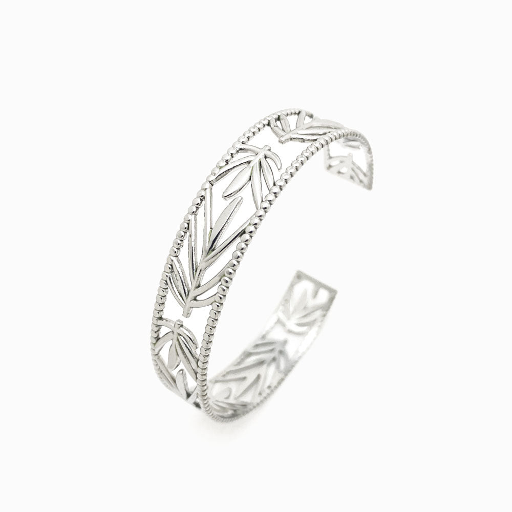 Bracelete Masculina Aço Inox Prateado SZ1008