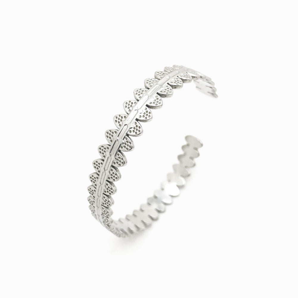 Bracelete Masculina Aço Inox Prateado SZ1010