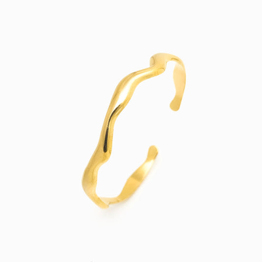 Bracelete Masculina Aço Inox Dourado SZ1025