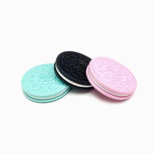 Conjuntos 3un Mordedor de Silicone Biscuit
