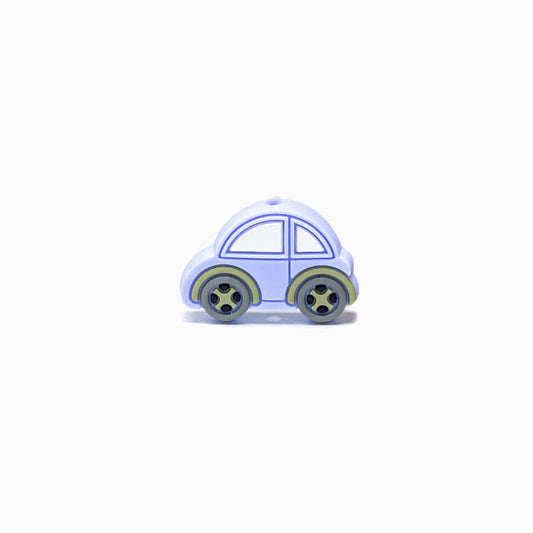 Contas de Silicone Carro Azul Claro 30x21mm