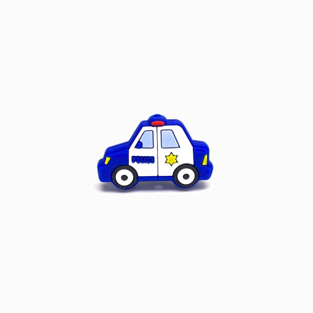 Contas de Silicone para Prendedor de Chucha Carro de Polícia 35x23mm AZUL ESCURO