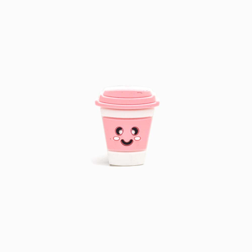Contas de Silicone para Prendedor de Chucha Copo de Café 30x25mm ROSA