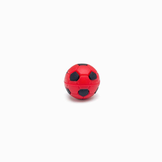 Contas de Silicone Futebola 19mm VERMELHO
