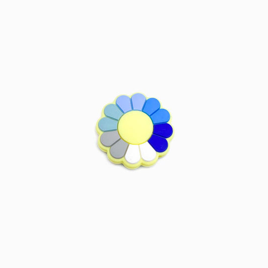 Contas de Silicone Girassol 28x28mm AZUL