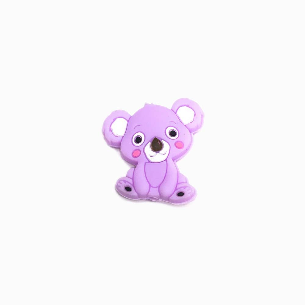 Contas de silicone para prendedor de chucha koala 30x29mm lavanda