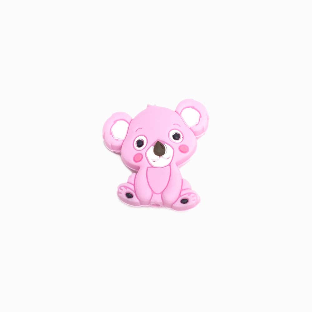 Contas de silicone para prendedor de chucha koala 30x29mm rosa bebé