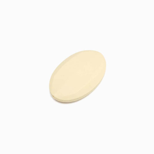 Contas de Silicone para Prendedor de Chucha Oval 30x26mm Bege