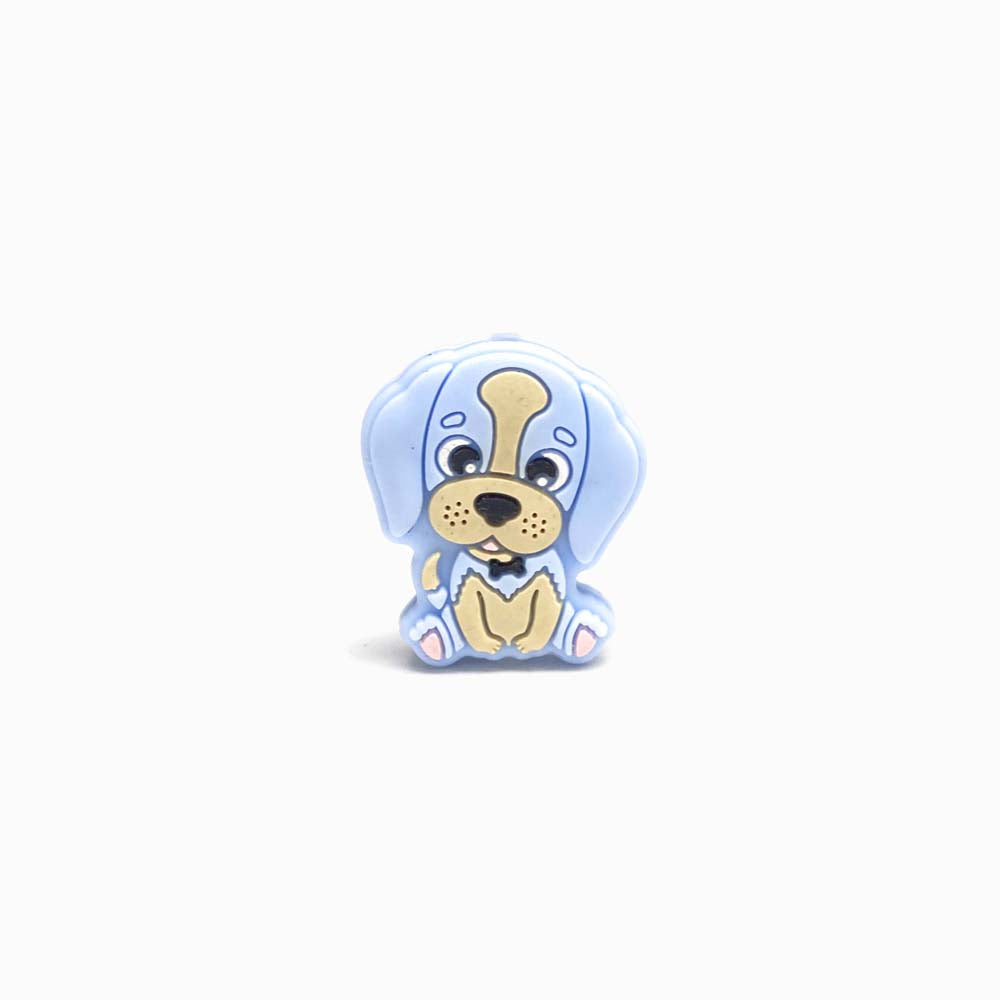 Contas de Silicone para Prendedor de Chucha Pug 29x24mm AZUL BEBÉ
